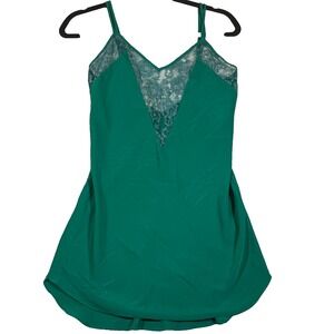 Vintage Victoria's Secret Gold Label Green  Slip Dress ‎ Lingerie Size P/S